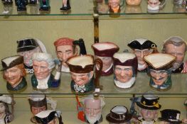 Ten large Royal Doulton character jugs.