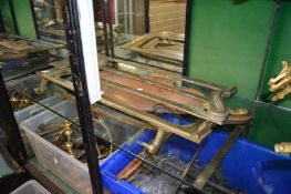 A pair of heavy brass door frames etc.