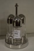 An Alessi cruet set.