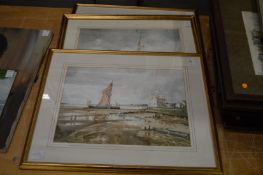 Three prints of Norfolk scenes by John Sutton.