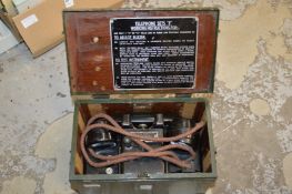 An old field telephone.