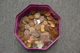 A quantity of coins.