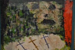 J. Gibson, abstract, mixed media.