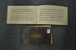 Two old music albums.