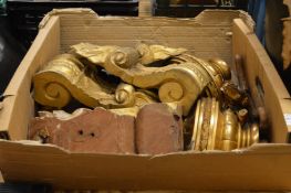 Carved and gilded wooden architectural elements.