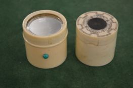 Two small boxes.