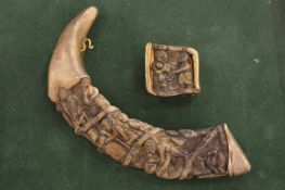 A decorative tusk shaped object.