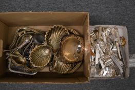 A quantity of plated ware to include Kings Pattern cutlery.