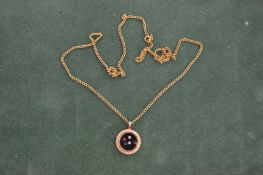 A pendant and chain.