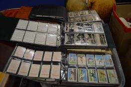 A large quantity of cigarette cards, mostly in albums.