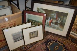 A small group of engravings and prints.