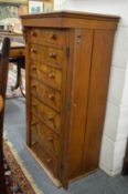 A Victorian oak Wellington chest.
