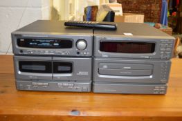 A Denon mini hi-fi system.