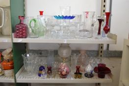 A large quantity of glassware.