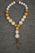A bead necklace.