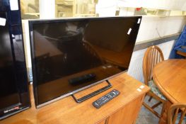 A Panasonic flat screen TV.
