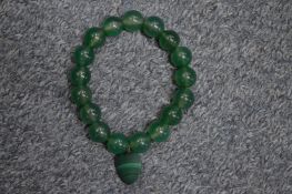 A bead necklace.