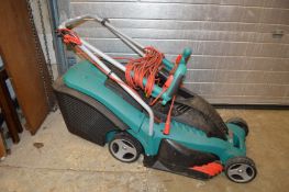 A Bosch electric lawnmower.