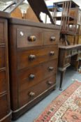 A Victorian mahogany chest of drawers.