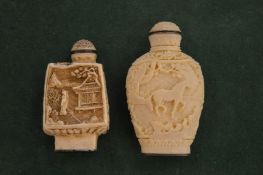Two Chinese snuff bottles.