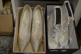 Decorative shoes and ladies' boots.