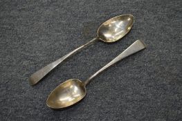 Two Georgian silver spoons.