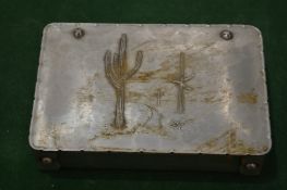 Wendell August, an unusual aluminium cigarette box.