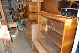 Household furniture to include bookcase, chest of drawers etc.