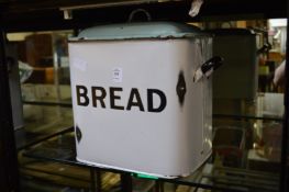 An enamel bread bin.