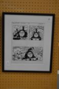 Tim Marwood, Thomas the Tank Engine original hand painted cell, framed and glazed.