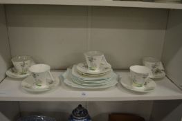 A Shelley porcelain part tea service.