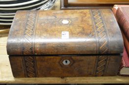 A Victorian walnut writing slope.