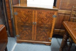 A walnut TV cabinet.