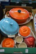 A quantity of Le Creuset oven to table ware.