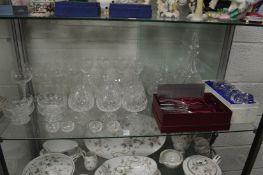 A quantity of glassware.