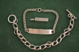 Silver bracelets etc.