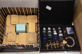 A quantity of jeweller's moulds and jeweller's blanks.