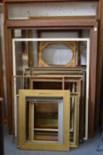 A large quantity of picture frames.
