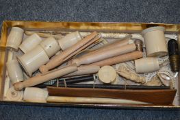 Various sewing implements.