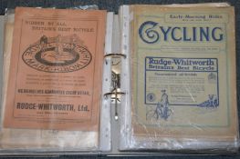 A quantity of cycling magazines, late 19th century and later.