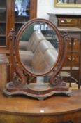 A Victorian mahogany dressing table mirror.