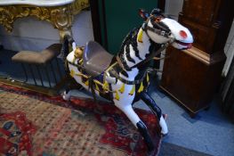A good carved and painted fairground ‘Galloper’ horse.