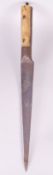 A 19TH CENTURY AFGHAN KARD DAGGER, with 26cm tapering blade and amour piercing tip, both sides of