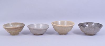 FOUR CHINESE TERRACOTTA BOWLS, various sizes (4).