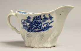 A PENNINGTONS LIVERPOOL LOW CHELSEA EWER CREAM BOAT, circa. 1790. 4.5ins long.