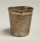 A TINY SILVER TUMBLER, scratched date 1694