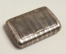 A GEORGE III RIBBED SILVER SNUFF BOX Birmingham 1781