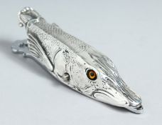 A PLATED TROUT LETTER CLIP.