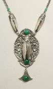 A GOOD ART NOUVEAU LOCUST NECKLACE