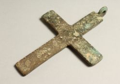 A LARGE ROMAN METAL CROSS 6ins long.
